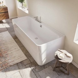 VILLEROY & BOCH Collaro vaňa Duo 180 x 80 cm ku stene biela/chróm UBA180COR9CS00VD01