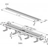 RAVAK Zebra odtokový sprchový žľab s roštom z nehrdzavejúcej ocele, 850 mm X01434