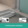 Hansgrohe RainDrain Compact sprchový žľab 120 cm s roštom na vloženie dlažby, 56185000