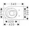 Hansgrohe EluPura S WC závesné na stenu 540 bez splachovacieho kruhu AquaHelix Flush, HygieneEffect, biela, 62024450