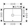 Hansgrohe Xuniva Q vstavané umývadlo 550 x 400 mm bez otvoru pre batériu, s prepadom, biela, 60158450