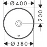 Hansgrohe Xuniva S vstavané umývadlo 400 x 400 mm bez otvoru pre batériu s prepadom, SmartClean, biela, 61054450