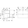 Hansgrohe Xevolos E skrinka pod umývadlo 780 x 475 mm s 2 zásuvkami, bridlicová matná sivá, 54180730