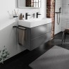 Hansgrohe Xevolos E skrinka pod umývadlo 980 x 475 mm s 2 zásuvkami, bridlicová matná sivá, 54183770