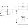 Hansgrohe Xevolos E skrinka pod umývadlo 980 x 550 mm s 2 zásuvkami pre dosku so zápustným umývadlom, matná biela, 54190320