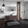 Hansgrohe Xevolos E skrinka pod umývadlo 1370 x 550 mm so 4 zásuvkami pre umývadlá na dosku vpravo, bridlicová matná sivá, 5424