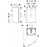 Hansgrohe Xevolos E skrinka pod umývadielko 340 x 245 mm, pánty vľavo, pieskovo béžová matná, 54167390