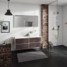 Hansgrohe Xevolos E doska pod umývadlo 1370 x 550 mm s výrezom vpravo pre zápustné umývadlo 500 x 480 mm, pieskovo béžová matná