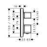 Hansgrohe Ecostat E termostatická batéria pre 2 spotrebiče pod omietku chróm 15708000