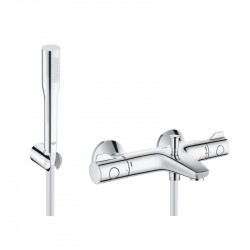 Grohe GROTHERM nástenný set 2v1, vaňová termostatická batéria GROHTHERM 800 s vaňovým setom chróm, 27459000,34567000