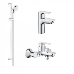 Grohe START Edge set 3v1, umývadlová batéria, nástenná vaňová batéria so sprchovým setom 90 cm chróm, 451696