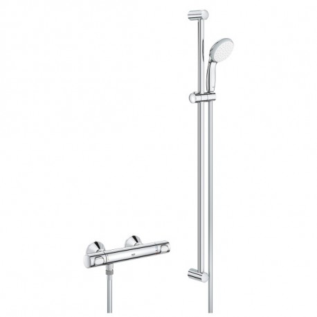 GROHE Precision Flow batéria sprchová termostatická so sprchovým setom Vitalio Go 100 chróm 34805000