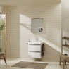 Hansgrohe Xelu Q skrinka pod umývadlo 580 x 475 mm s 2 zásuvkami, biela s vysokým leskom, rukoväť chróm, 54023000