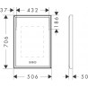 Hansgrohe Xarita E zrkadlo s LED osvetlením 500 x 50 mm s dotykovým čidlom, matná biela, 54989700