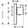 Hansgrohe ShowerSelect termostatická batéria pod omietku pre 1 spotrebič a 1 ďalší výstup, chróm 15761000