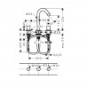 Hansgrohe Logis kohútiková 3-otvorová umývadlová batéria s výpusťou s tiahlom chróm, 71133000