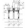 Hansgrohe Talis E umývadlová batéria 150 3-otvorová s výpusťou s tiahlom chróm 71733000