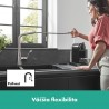 Hansgrohe Metris Select M71 drezová batéria 320 s vyťahovacím výtokom chróm s tlačítkom Select 14884000