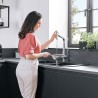 Hansgrohe Metris Select M71 drezová batéria 320 s vyťahovacím výtokom chróm s tlačítkom Select 14884000