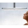 Hansgrohe Rainmaker Select 460 3jet EcoSmart stropná hlavová sprcha biela/chróm s vertikálnym ramenom 100 mm 24016400