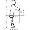 Hansgrohe Talis Select S umývadlová batéria 80 ovládanie tlačidlom SELECT 72041000