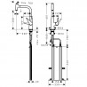 Hansgrohe Talis Select M51 drezová batéria 300 s vyťahovacím výtokom 1jet, sBox, a tlačítkom select nerez 73853800