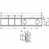Hansgrohe RainSelect termostatická sprchová batéria pre 2 spotrebiče k telesu pod omietku, chróm 15380000
