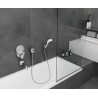 Hansgrohe Fixfit prípojka hadice Square so spätným ventilom kartáčovaný bronz 26455140