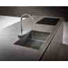 Hansgrohe M81 drezová batéria Aquno Select 3jet s vyťahovacou sprškou a plochým sprchovým prúdom, sBox, vzhľad nerez,,73831800