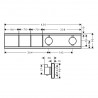 Hansgrohe RainSelect termostatická sprchová batéria pre 2 spotrebiče k telesu pod omietku, matná čierna, 15380670