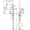 Hansgrohe Talis M54 drezová batéria 210 2jet s vyťahovacou sprškou, vzhľad nerezu, 72800800