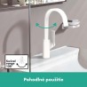 Hansgrohe Vivenis umývadlová batéria 210 s otočným výtokom, EcoSmart, matná biela, 75032700