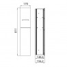 EMCO Asis 2.0 modul 81,1 x 17 cm biele sklo 975427451