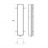 EMCO Asis Module Plus skrinka na zabudovanie, 154 x 803 pravé allumínium, 975611001