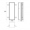 EMCO Asis Module Plus skrinka zabudovateľná 154 x 492 allumínium 975611004