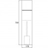 EMCO Asis Module Pure skrinka na zabudovanie 170 x 730 čierna 975551401