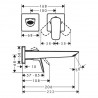 Hansgrohe Logis umývadlová batéria pod omietku Fine 2-otvorová s výtokom 20,5cm chróm, 71256000
