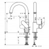 Hansgrohe Vernis Blend páková umývadlová batéria s otočným výtokom a s odtokovou súpravou s tiahlom, EcoSmart, chróm, 71554000