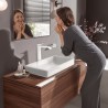 Hansgrohe Vivenis umývadlová batéria 250 pre umývadlovú misu, s odtokovou súpravou a tiahlom matná biela, 75040700