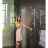 Hansgrohe Fixfit sprchové kolienko S so spätným ventilom, kartáčovaný bronz, 26453140