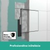 HANSGROHE XtraStoris Rock výklenok do steny 300 x 150 x 140 mm s dvierkami matná čierna 56088670