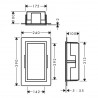 HANSGROHE XtraStoris Individual výklenok do steny kartáčovaná nerezová oceľ s designovým rámom 300 x 150 x 100 mm matná biela 5