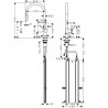 Hansgrohe Talis M54 drezová batéria 210 2jet s vyťahovacou sprškou, sBox vzhľad nerezu, 72801800