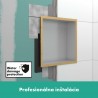 HANSGROHE XtraStoris Individual výklenok do steny matná biela s designovým rámom 300 x 300 x 100 mm matná čierna 56099670