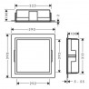 HANSGROHE XtraStoris Individual výklenok do steny matná biela s designovým rámom 300 x 300 x 100 mm matná biela 56099700