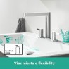 Hansgrohe Finoris 3-otvorová umývadlová batéria 160 s výpusťou Push-Open chróm, 76034000