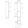 Hansgrohe Xelu Q vysoká skrinka 400 x 350 mm, pánty vľavo, biela s vysokým leskom, 54135700