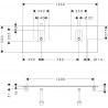 Hansgrohe Xelu Q doska pod umývadlo 1560 x 550 mm s 2 výrezmi pre umývadlo na dosku s otv. pre batériu, biela vysoký lesk, 5412