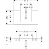 Hansgrohe Xelu Q doska pod umývadlo 980 x 550 mm s výrezom uprostred pre zápustné umývadlo na dosku 500 x 480 mm, prírodný buk,