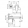 Hansgrohe Rebris S sprchová batéria, pod omietku, chróm, 72528000